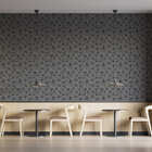 Papel De Parede Adesivo Cinza Escuro Preto Geométrico 2,80m