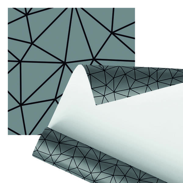 Papel De Parede Adesivo Cinza Escuro Preto Geométrico 2,80m