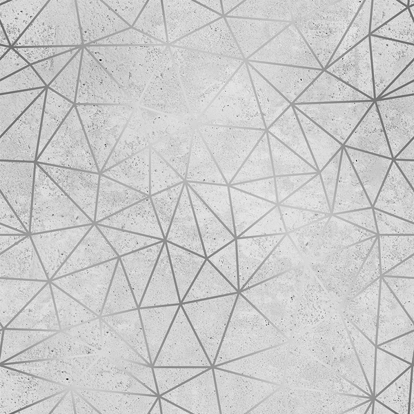 Papel De Parede Adesivo Cinza Geométrico Lavável Sala 12m