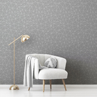 Papel De Parede Adesivo Cinza Linhas Brancas Vinilico 18m