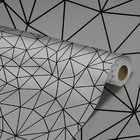 Papel De Parede Adesivo Cinza Linhas Geométricas Sala 15m