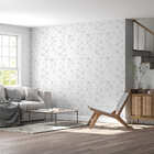 Papel De Parede Adesivo Cinza Minimalista Geométrico 2,80m