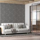 Papel De Parede Adesivo Cinza Prateado Geométrico 2,80m