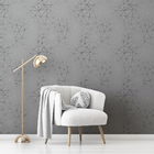 Papel De Parede Adesivo Cinza Prateado Geométrico Sala 18m