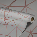 Papel De Parede Adesivo Cinza Rosé Sala Quarto  15m