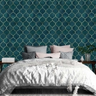 Papel De Parede Adesivo Clássico Marraskesh  Azul Turquesa E