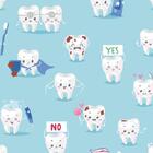 Papel De Parede Adesivo Clínica Dentista Odontologia N5044