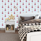 Papel De Parede Adesivo Cochorro Com Fundo Azul De Poá 9m