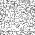 Papel De Parede Adesivo Colorir Gatinho 553657750