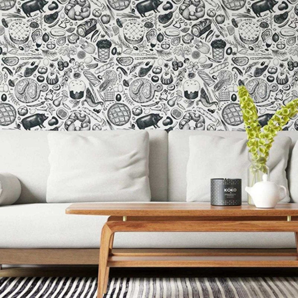 Papel De Parede Adesivo Comidas Diversas N03110