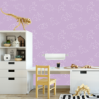 Papel De Parede Adesivo Constelação Dinossauro Lilás 18m