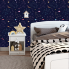 Papel De Parede Adesivo Constelação Dinossauro Planetas 9m