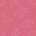 Papel De Parede Adesivo Constelação Dinossauro Rosa Bebê 9m