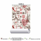 Papel De Parede Adesivo Coração 6