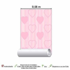 Papel De Parede Adesivo Coração Rosa 14