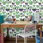 Papel De Parede Adesivo Coração Verde 1359