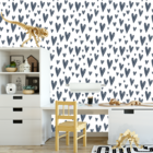 Papel De Parede Adesivo Corações Cinza Para Quarto Bebê 12m