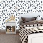 Papel De Parede Adesivo Corações Cinza Para Quarto Bebê 12m