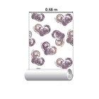 Papel De Parede Adesivo Corações De Giz N06023