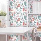 Papel De Parede Adesivo Costura 141667033