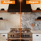 Papel De Parede Adesivo Cozinha Alta Temperatura Marmore