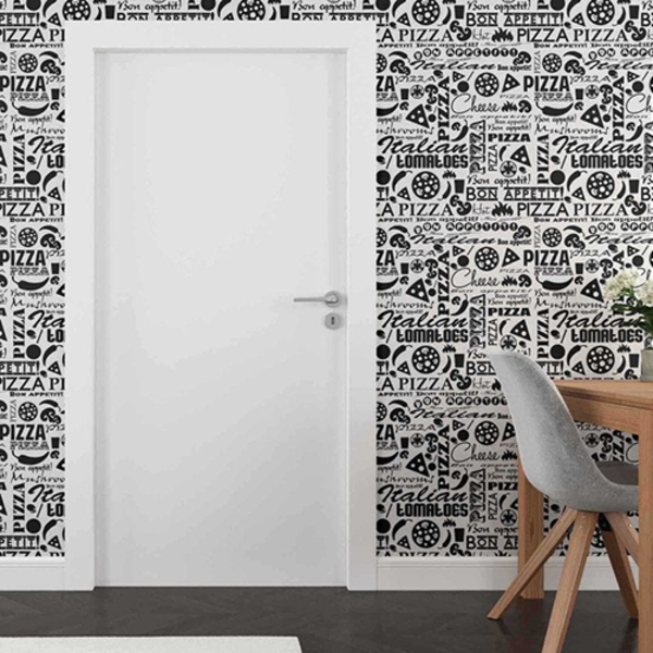 Papel De Parede Adesivo Cozinha Pizza 250666969