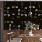 Papel De Parede Adesivo Cozinha Preto - 3,0m