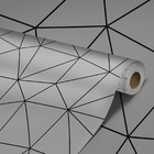 Papel De Parede Adesivo Cozinha Sala Cinza Triângular 15m