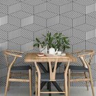 Papel De Parede Adesivo Cubos Em Listras N06262