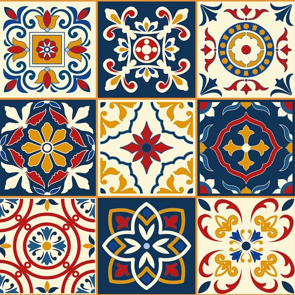 Papel De Parede Adesivo Decoração Azulejo Estilo Português 9m