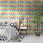 Papel De Parede Adesivo Decoração Casa Abstrato Chevron 6mx50