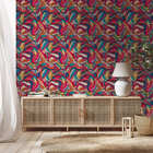 Papel De Parede Adesivo Decoração Casa Abstrato Ondas 6mx50cm