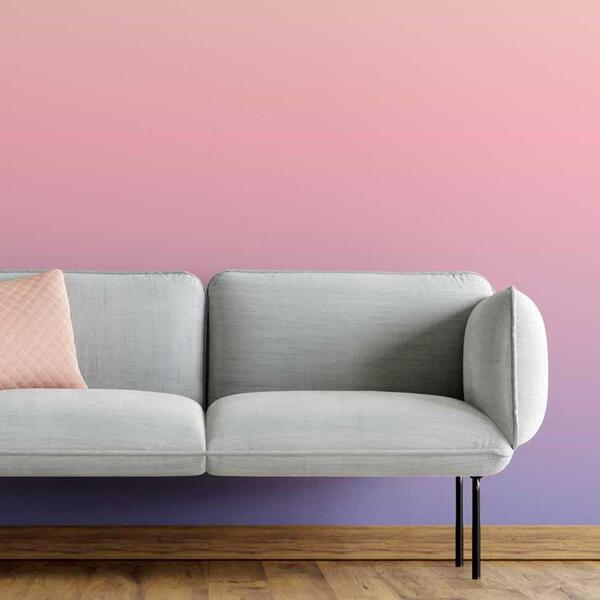 Papel de Parede Adesivo Degradê Laranja Rosa e Roxo N05179 Ro