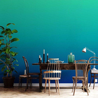 Papel De Parede Adesivo Degradê Verde Azul N05138