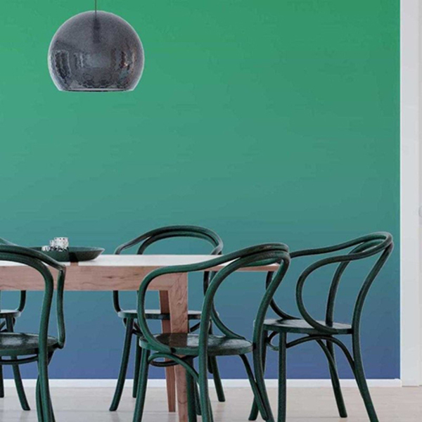 Papel De Parede Adesivo Degradê Verde Azul N05159
