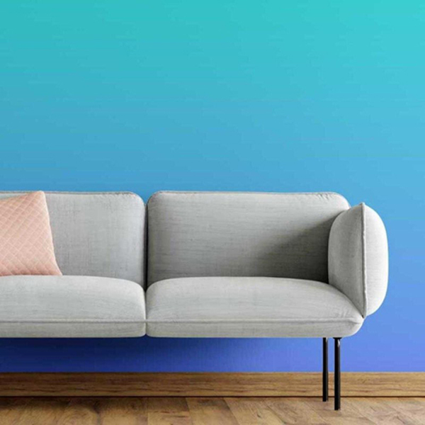 Papel De Parede Adesivo Degradê Verde Azul N05163