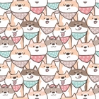 Papel De Parede Adesivo Desenho De Cachorro Cor Pastel 6m