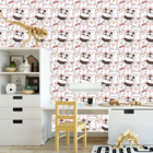 Papel De Parede Adesivo Desenho De Ursinhos E Pandas 6m
