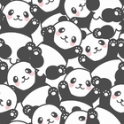 Papel De Parede Adesivo Desenho Panda Com Fundo Branco 3m