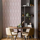 Papel De Parede Adesivo Desenho Rosa Minimalista 2,80m