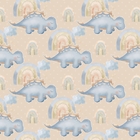 Papel De Parede Adesivo Dinossauro Fundo Bolinha Palha 3m