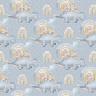 Papel De Parede Adesivo Dinossauro Fundo De Bolinha Azul 15m