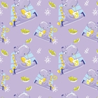 Papel De Parede Adesivo Dinossauro Fundo Lavanda Bebê 6m
