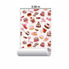 Papel De Parede Adesivo Doces 1450