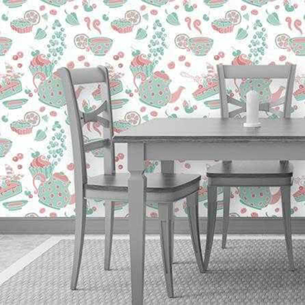 Papel De Parede Adesivo Doces Verde 289247099