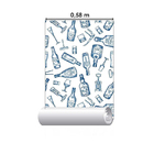 Papel De Parede Adesivo Drinks E Bebidas N03058 0,48x2,5m