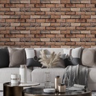 Papel De Parede Adesivo Efeito 3d Tijolo Tijolinho Marrom Env