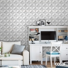 Papel De Parede Adesivo Efeito Gesso 3d Flor De Lótus 1 12m