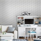 Papel De Parede Adesivo Efeito Gesso 3d Geométrico 6 9m