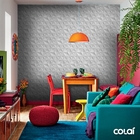 Papel De Parede Adesivo Efeito Gesso 3d Geométrico 9 3m